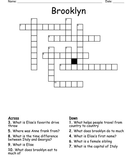 Heres a recent example from Pasquale in the quiptic, the Guardians puzzle for beginners and those in a hurry 11d Bird seen in the museum (3) wordplay some of the letters of. . Brooklyn eg crossword clue